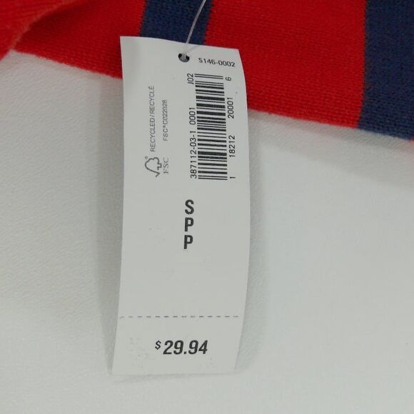 NEW NWT OLD NAVY lightweight sweater dress striped red size SMALL Petite - Picture 7 of 7